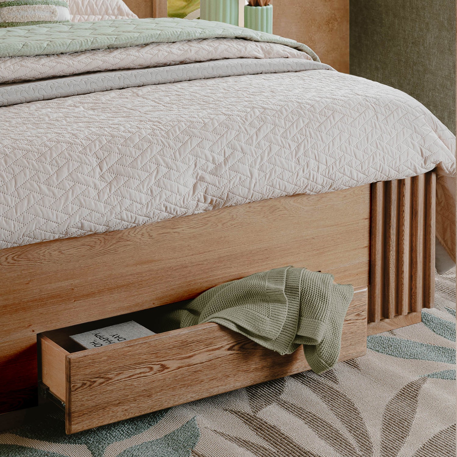 Cama Full Texas Beige, Natural