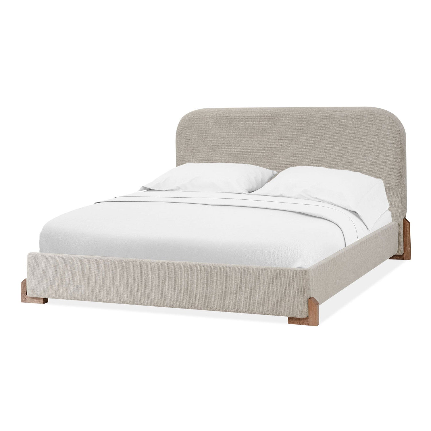 Cama Queen Denver Lino Taupe, Natural