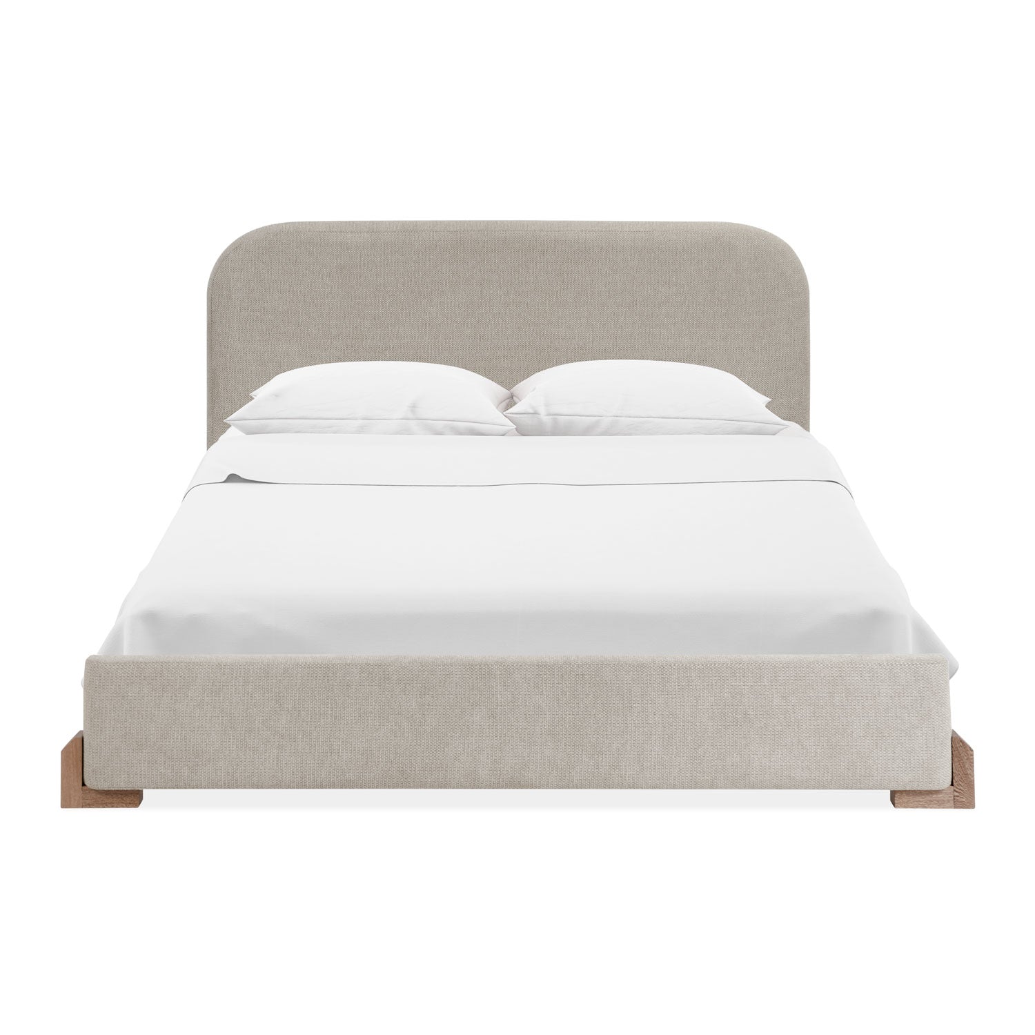 Cama Queen Denver Lino Taupe, Natural