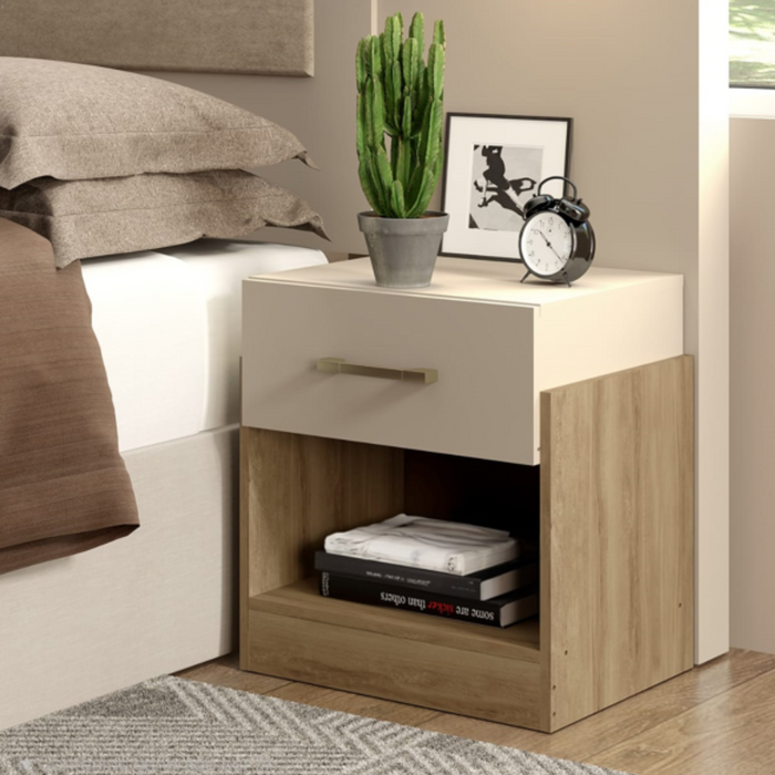 Mesa de Noche Barton Natural, Off White