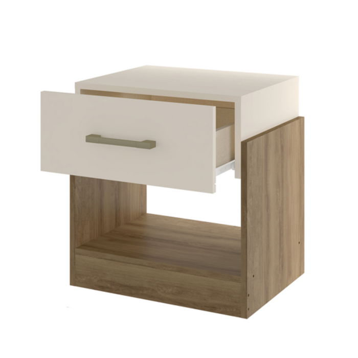 Mesa de Noche Barton Natural, Off White
