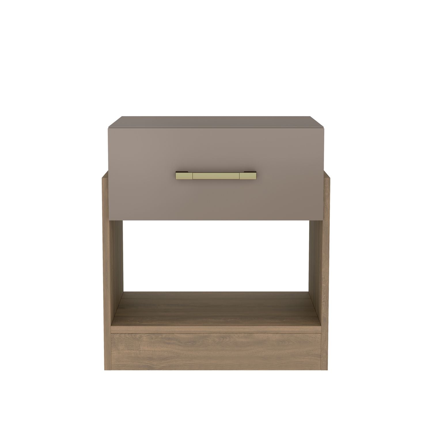 Mesa de Noche Barton Natural Oscuro, Taupe