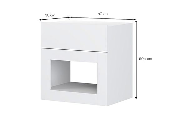 Mesa de Noche Broadway Blanco