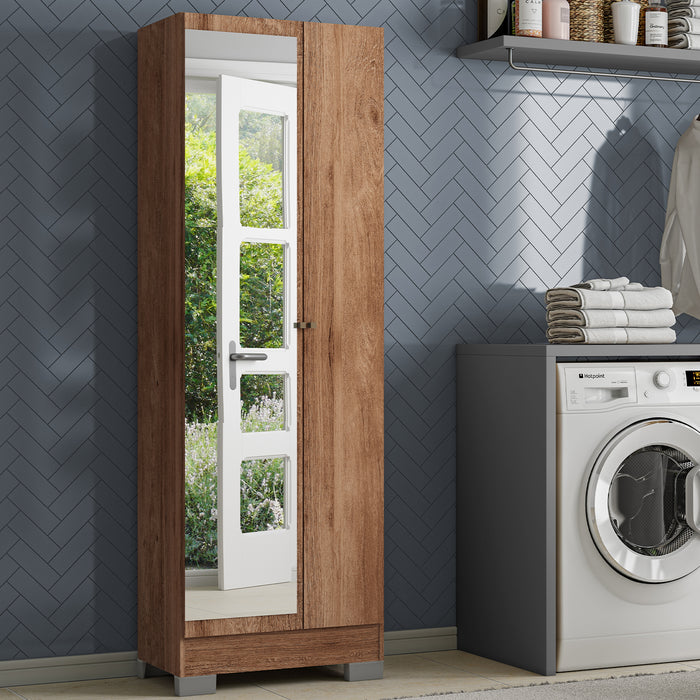 Mueble Almacen Espejo Aron  Natural Oscuro