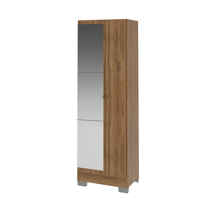 Mueble Almacen Espejo Aron  Natural Oscuro