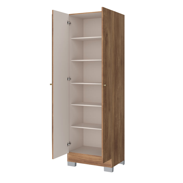 Mueble Almacen Espejo Aron  Natural Oscuro