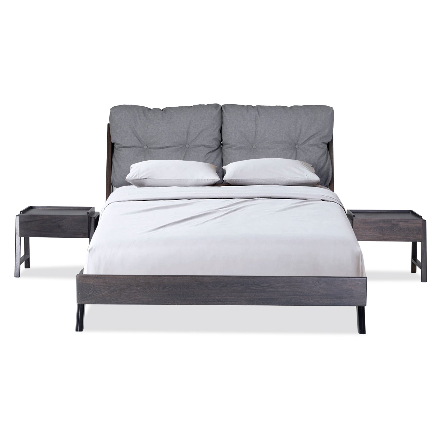 Cama Queen Alky Roble, Negro