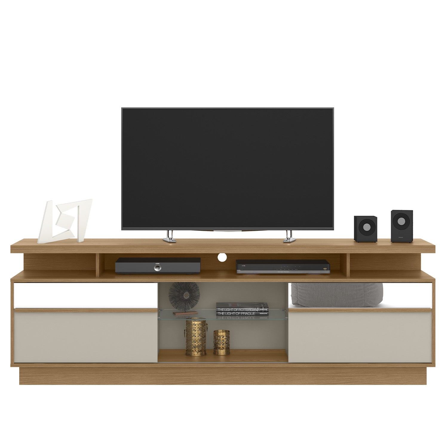 Mesa De Tv Owen Natural, Off White