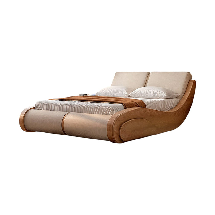 Cama king Nebraska Beige, Natural