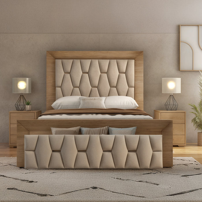 Recámara Full Mila Beige, Natural