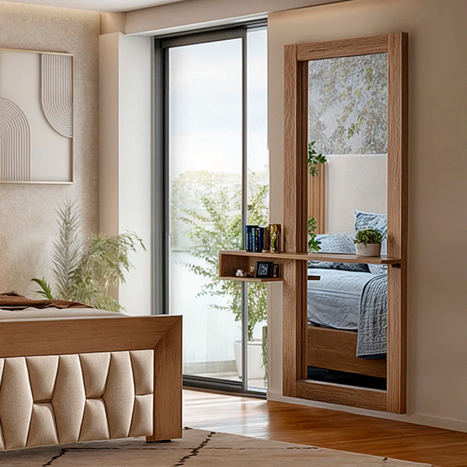 Recámara King Mila Beige, Natural