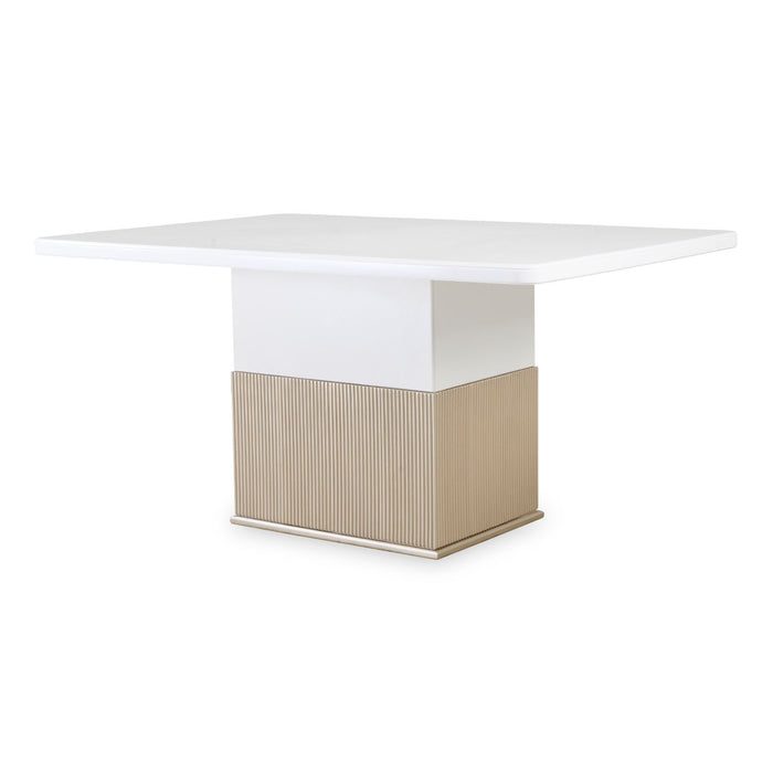 Comedor 6 Puestos Atlanta Eurolino Blanco, Blanco Perla y Champaña