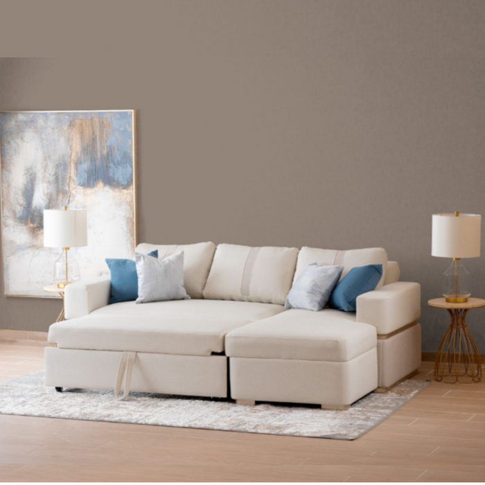 Sala Cama Dior Eurolino Blanco, Beige y Champaña Orientación Derecha