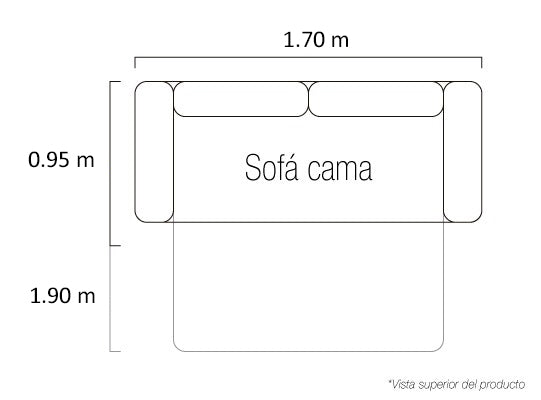 Sofá Cama Dior Eurolino Blanco, Beige y Champaña