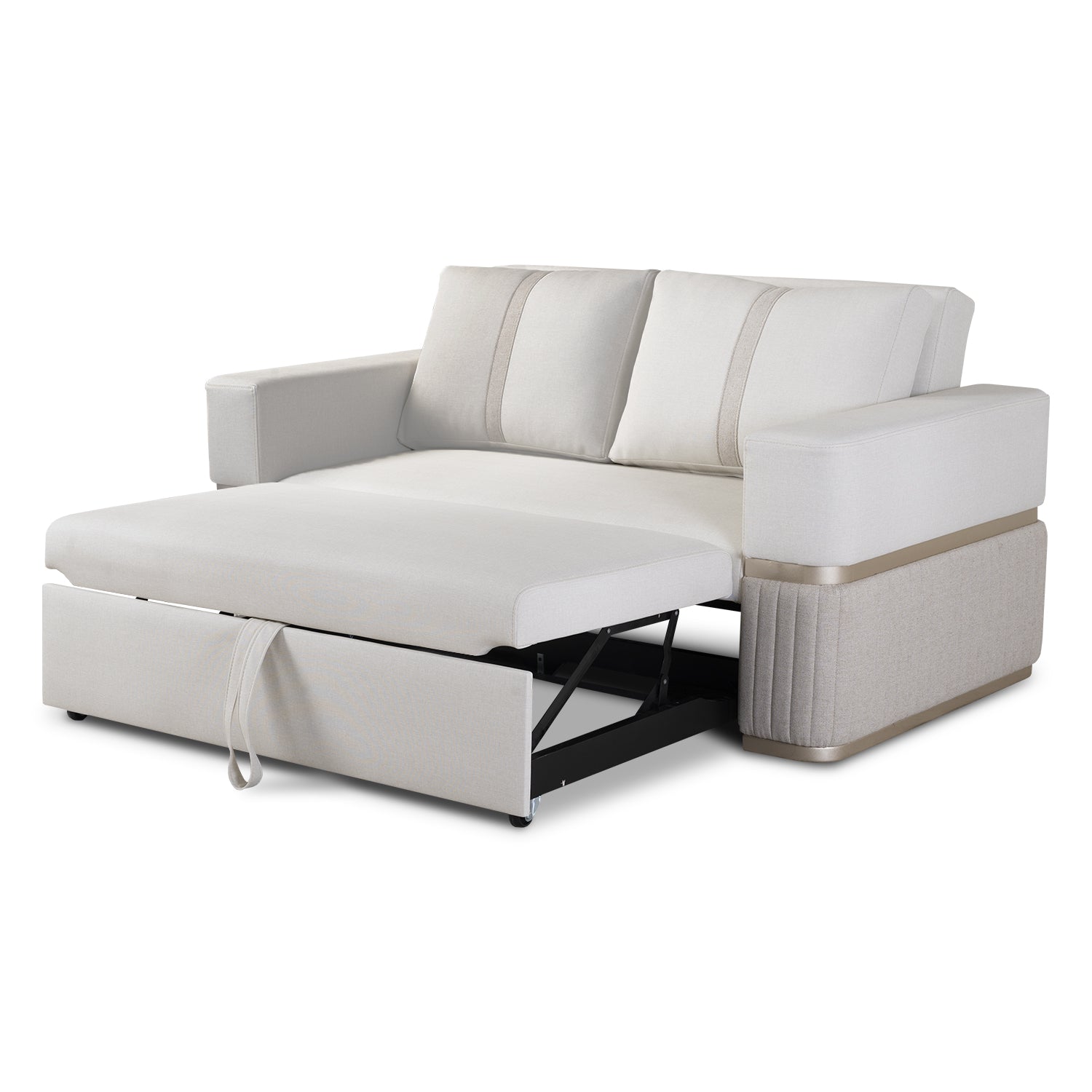 Sofá Cama Dior Eurolino Blanco, Beige y Champaña