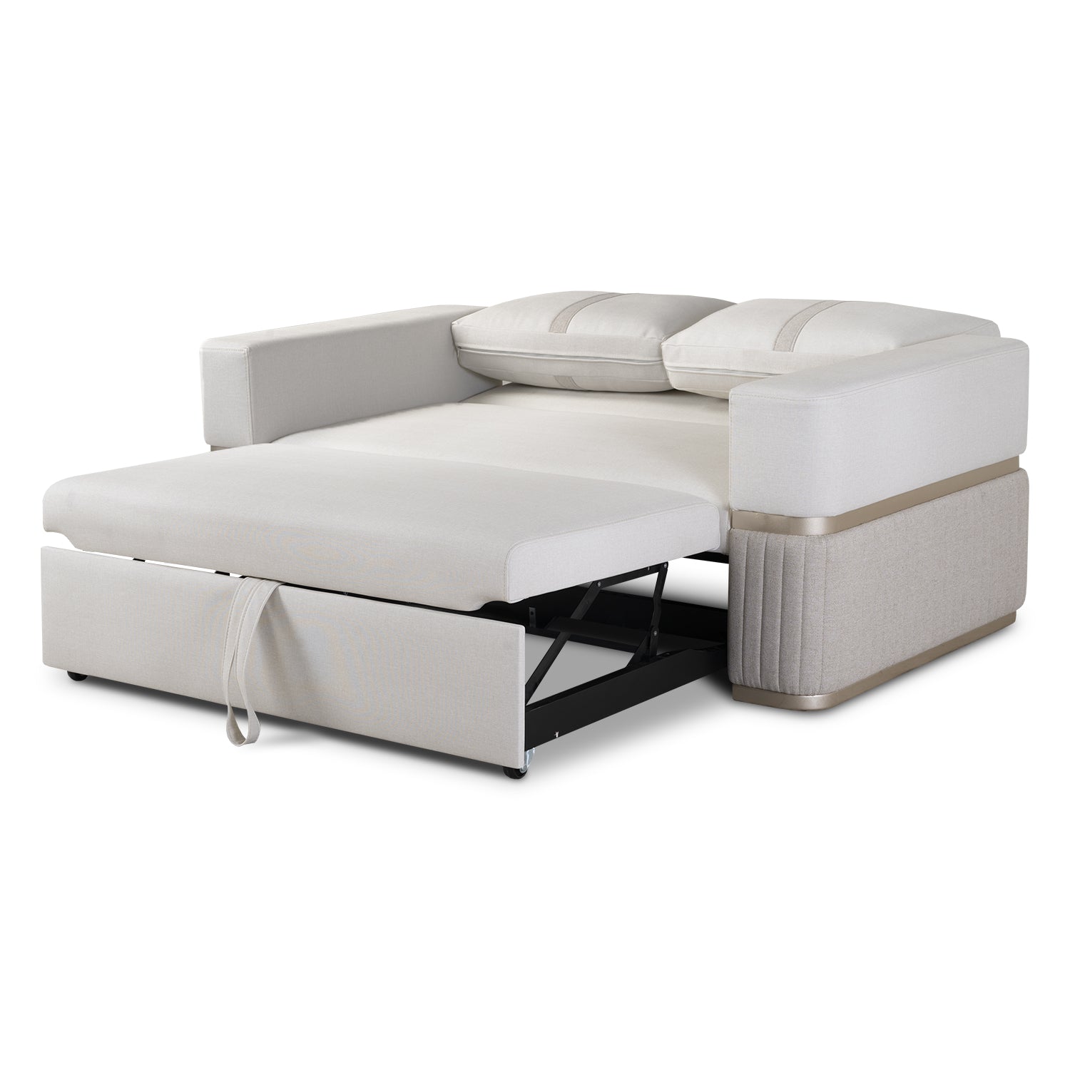 Sofá Cama Dior Eurolino Blanco, Beige y Champaña
