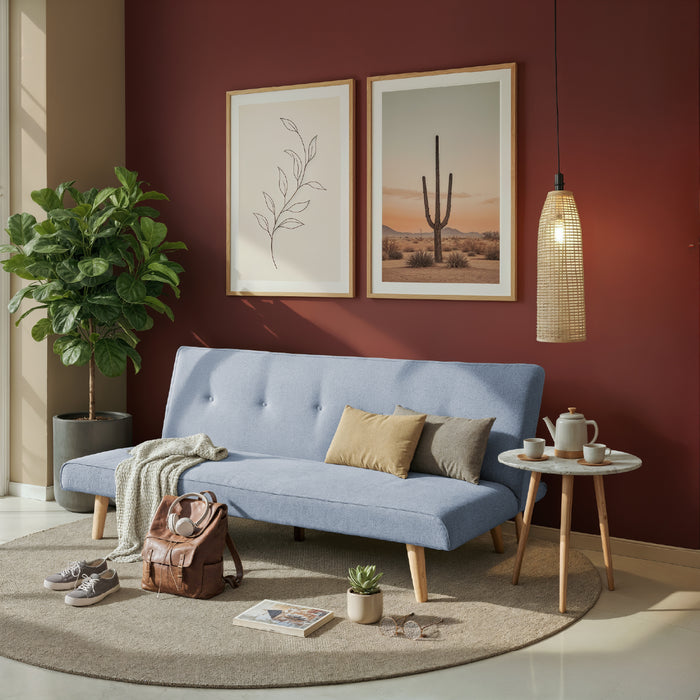 Sofá Cama Gabi Microfribra Plomo