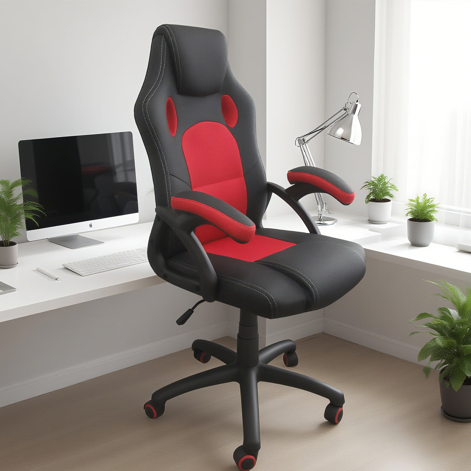 Silla Oficina Lenox Negro, Rojo