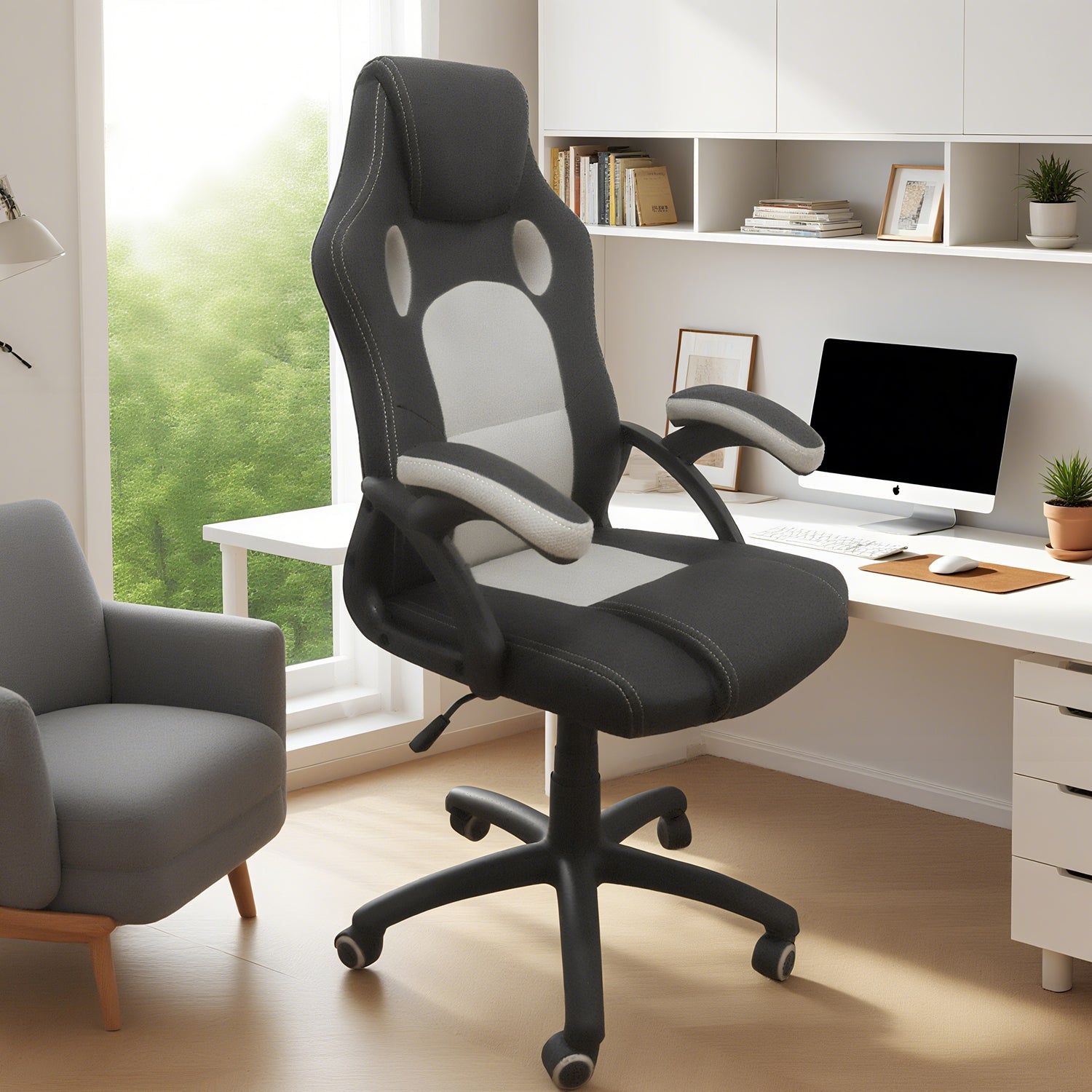 Silla Oficina Lenox Negro, Gris