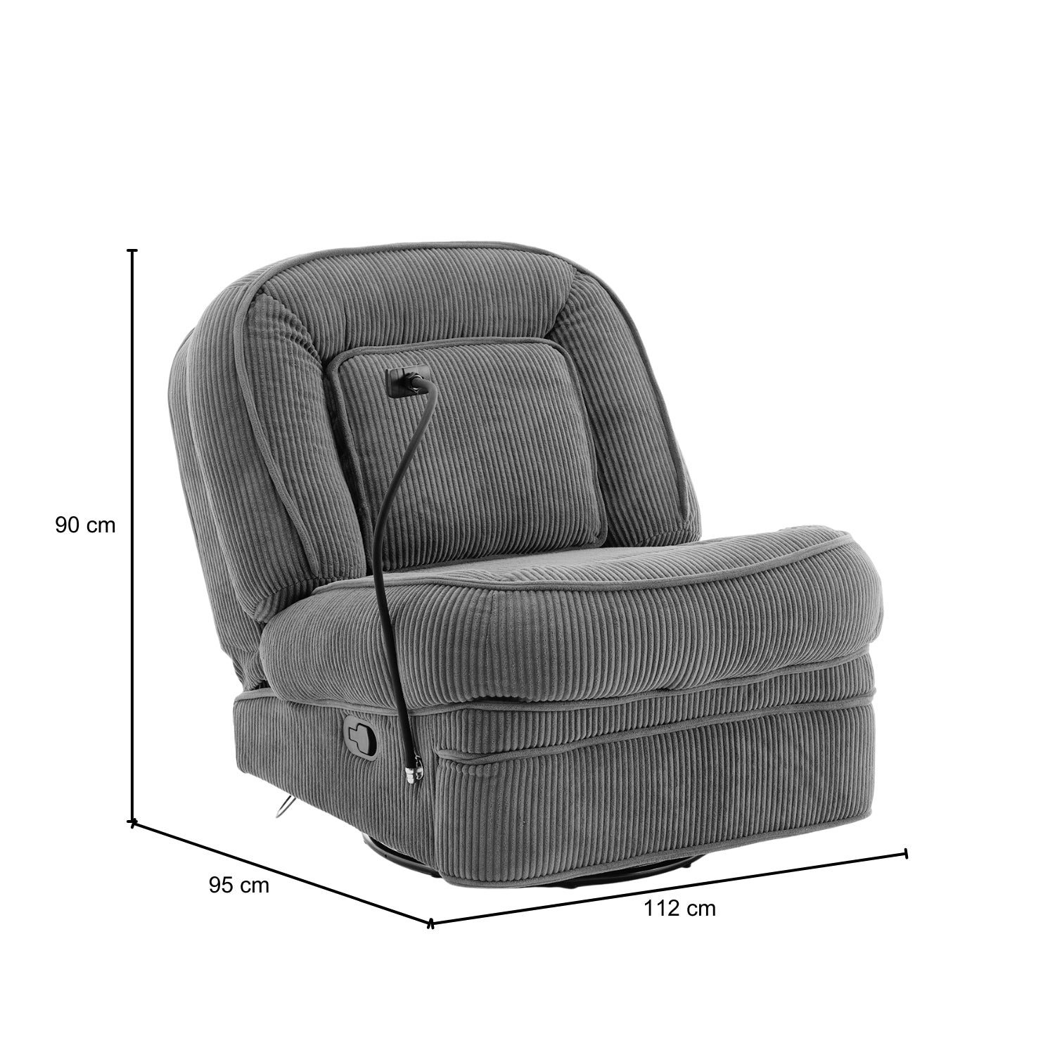 Silla Reclinable, Mecedora Gary Pana Plomo