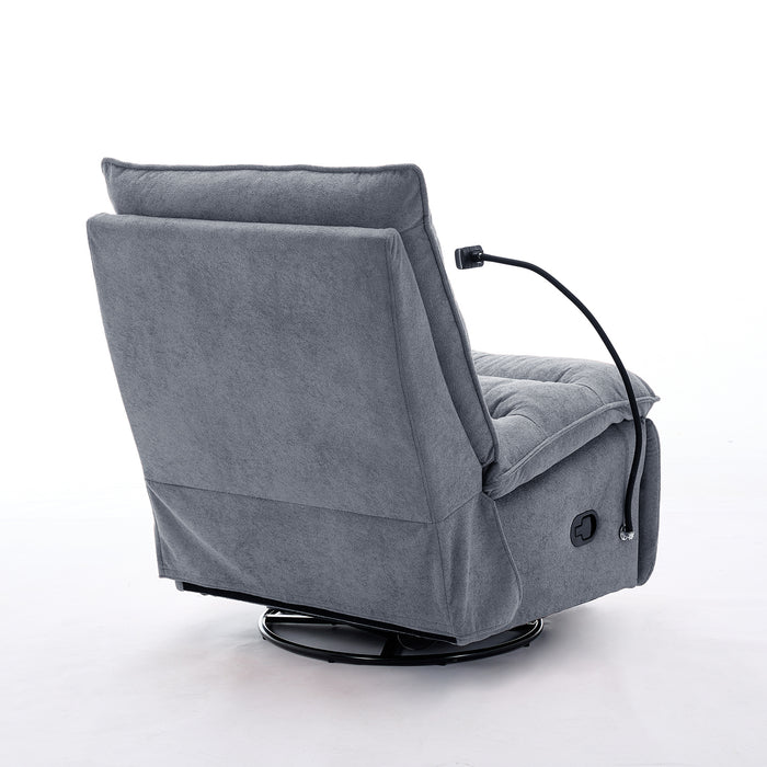 Silla Reclinable, Mecedora Kioto Lino Gris