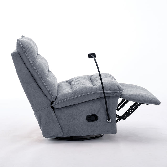 Silla Reclinable, Mecedora Kioto Lino Gris