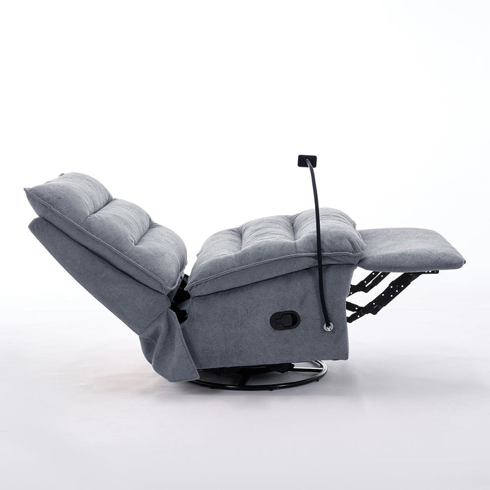Silla Reclinable, Mecedora Kioto Lino Gris