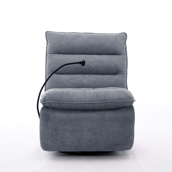 Silla Reclinable, Mecedora Kioto Lino Gris