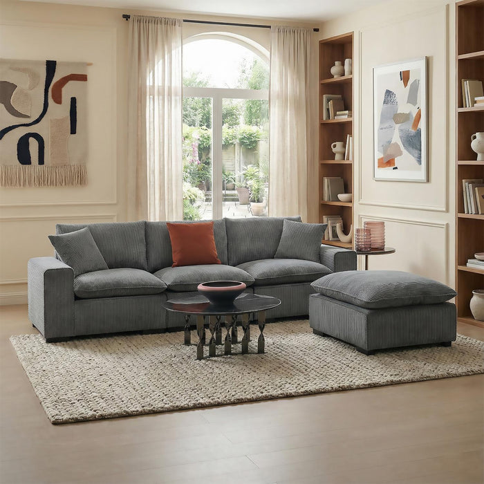 Sala Rinconera Zoe Lino Gris