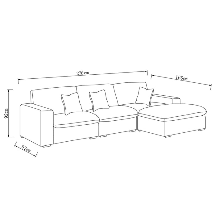 Sala Rinconera Zoe Lino Gris