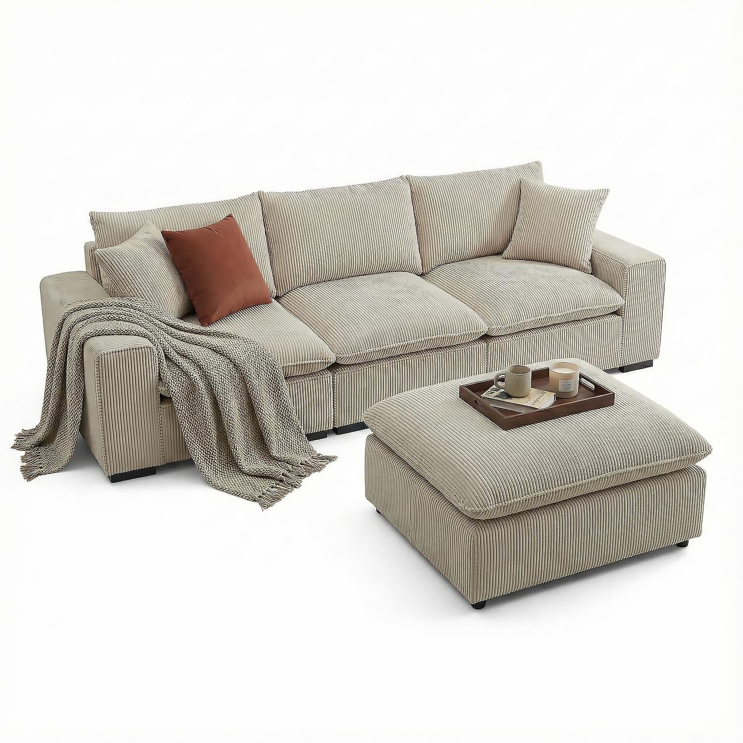 Sala Rinconera Zoe Lino Beige