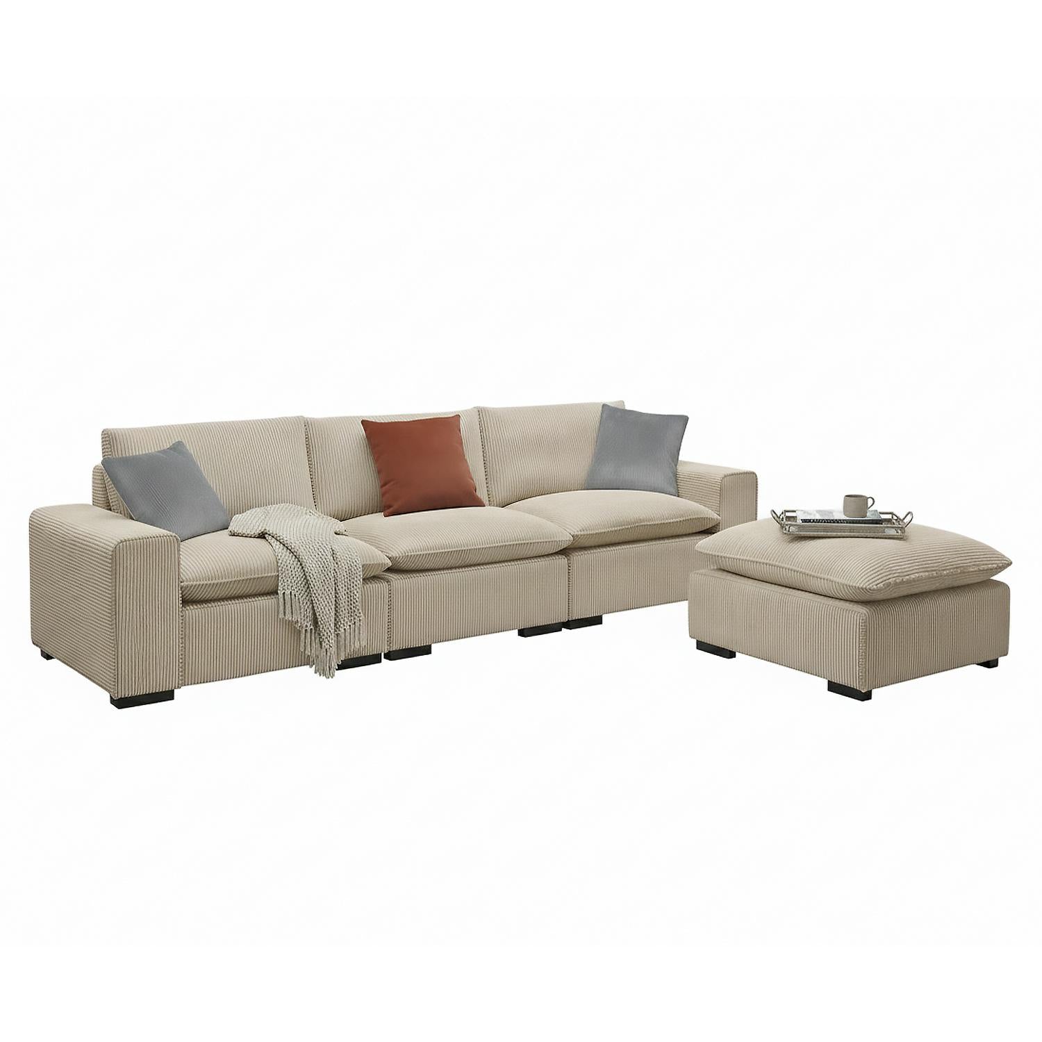 Sala Rinconera Zoe Lino Beige