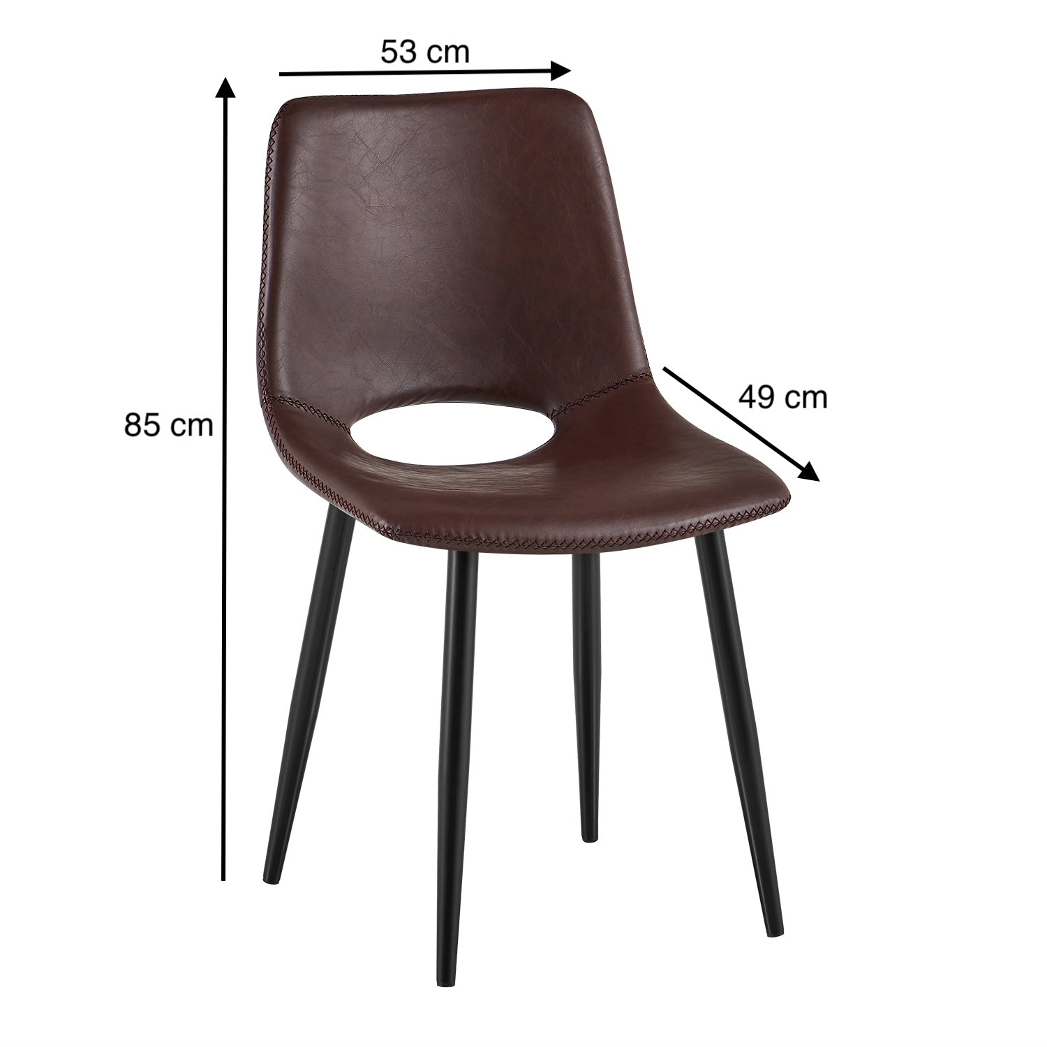 Silla Comedor Thomas Eurocuero Café