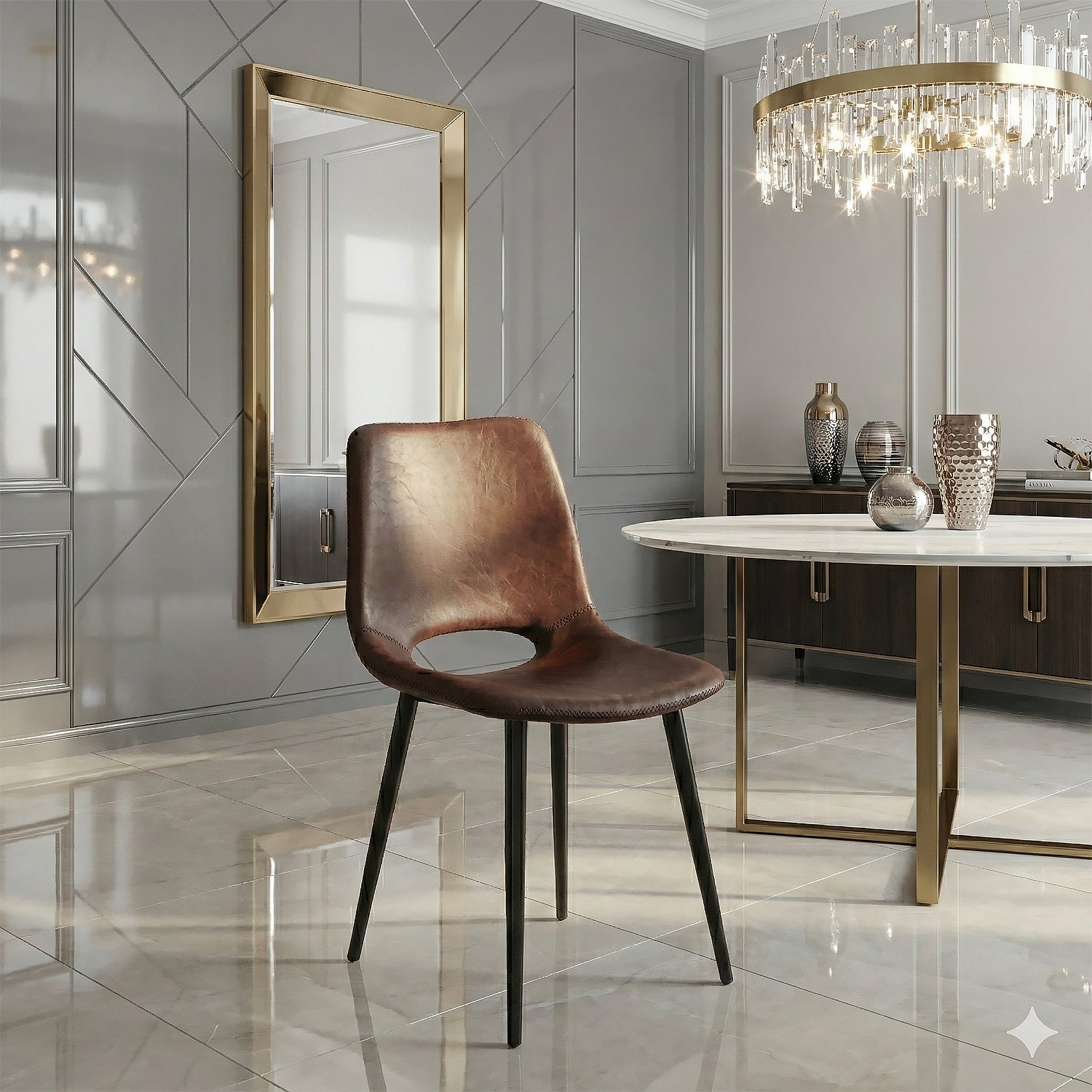 Silla Comedor Thomas Eurocuero Café