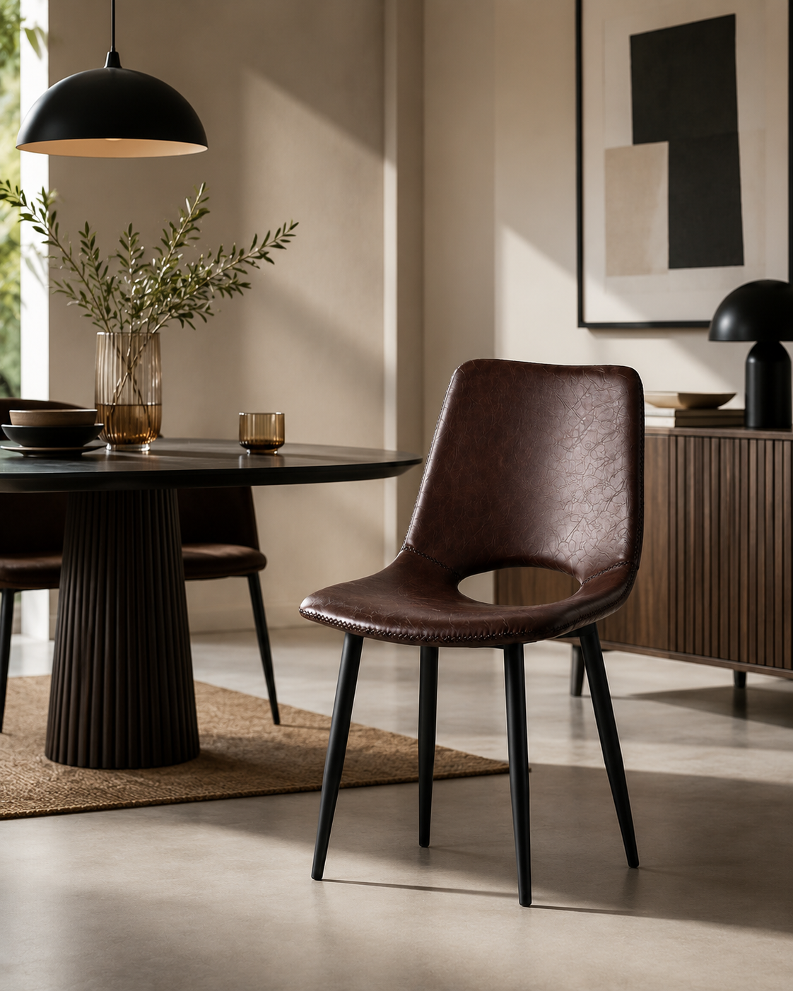Silla Comedor Thomas Eurocuero Café