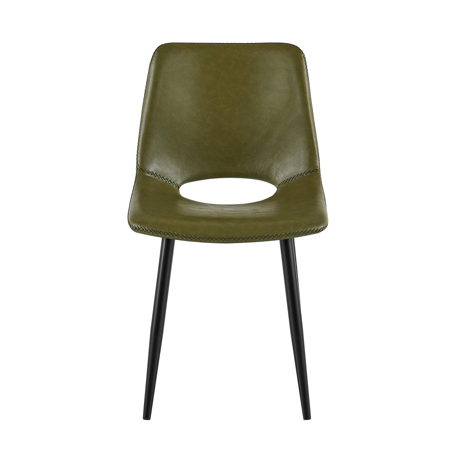 Silla Comedor Thomas Eurocuero Verde Oliva