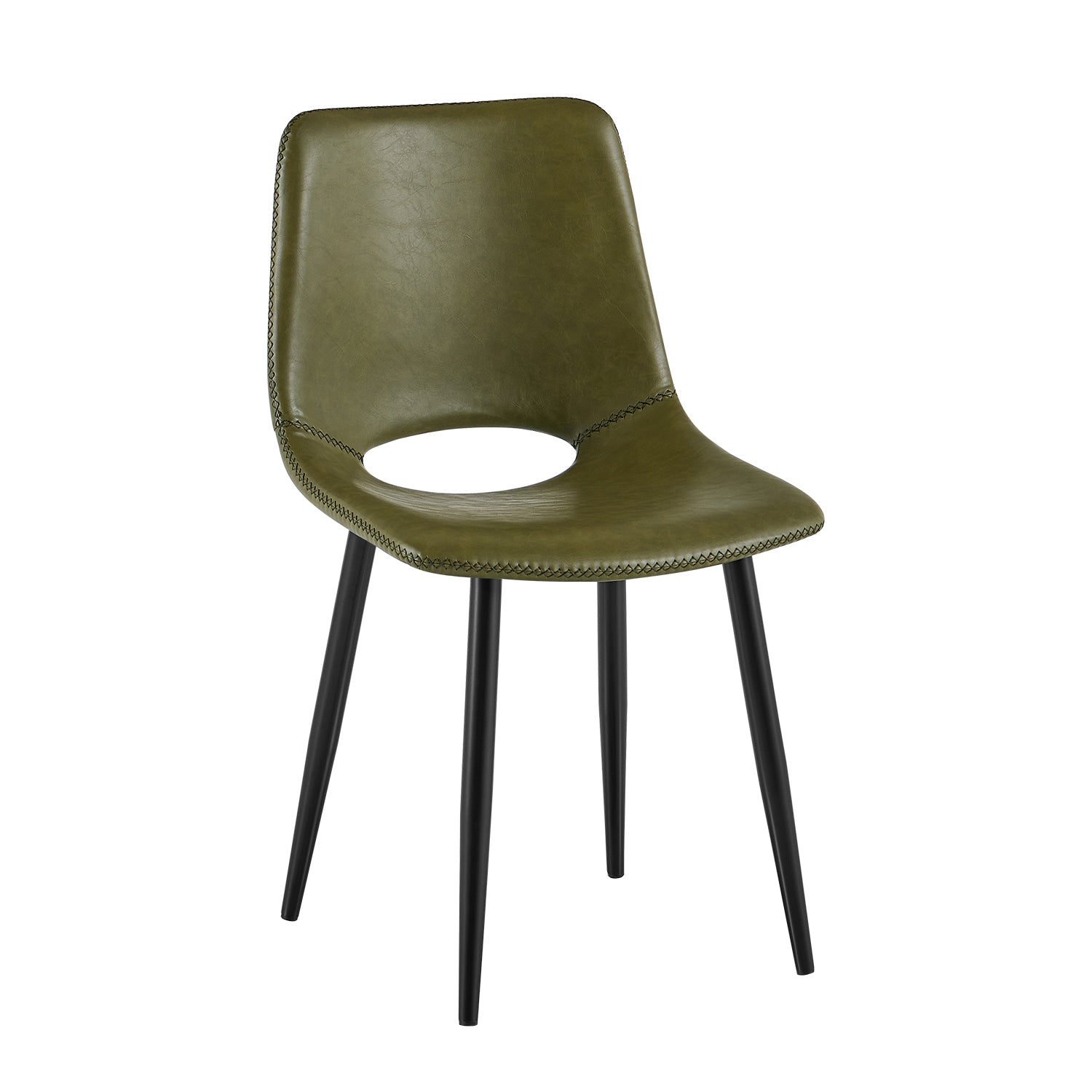 Silla Comedor Thomas Eurocuero Verde Oliva