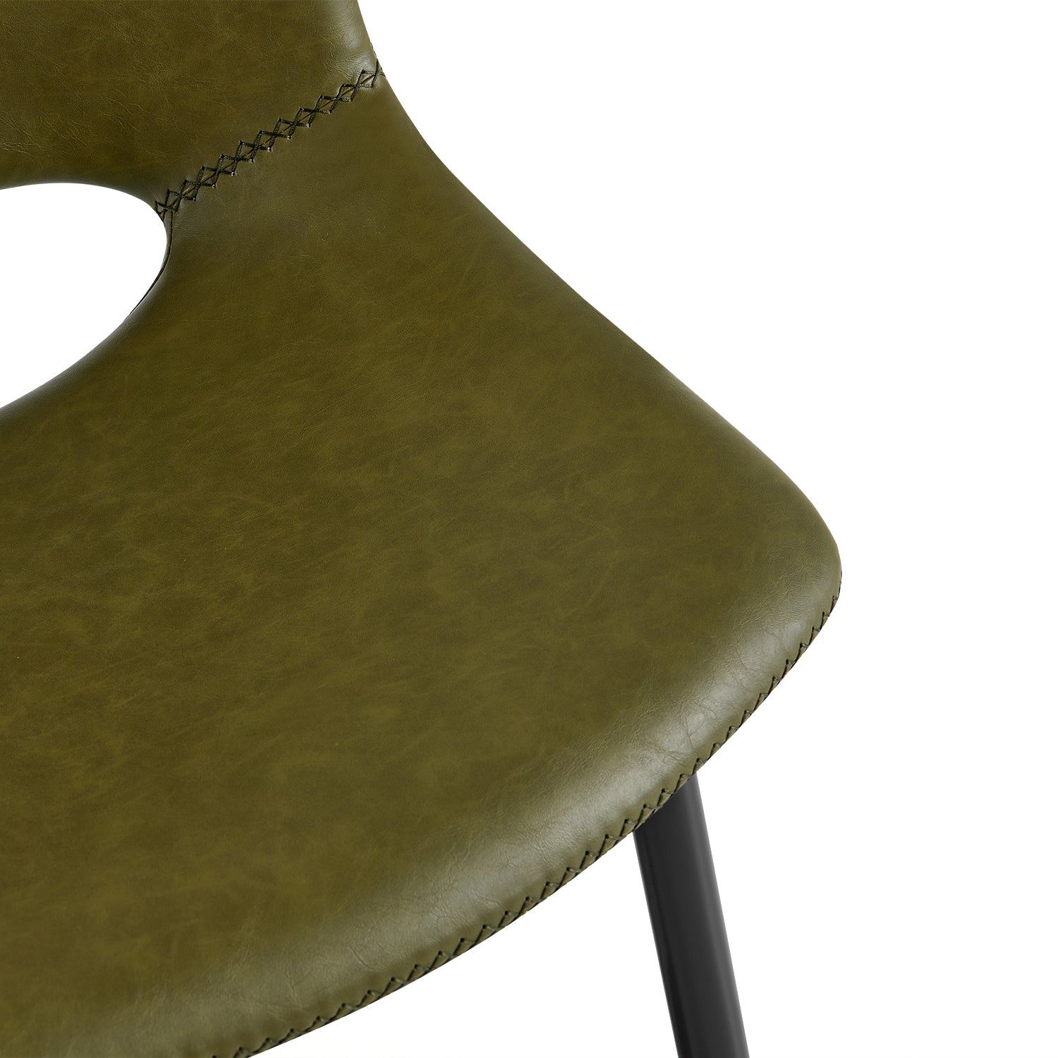 Silla Comedor Thomas Eurocuero Verde Oliva