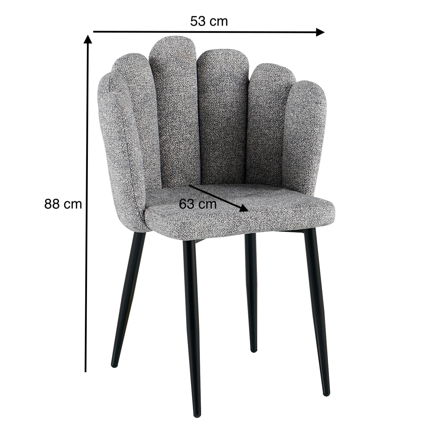 Silla Comedor Helen Microfibra Plata