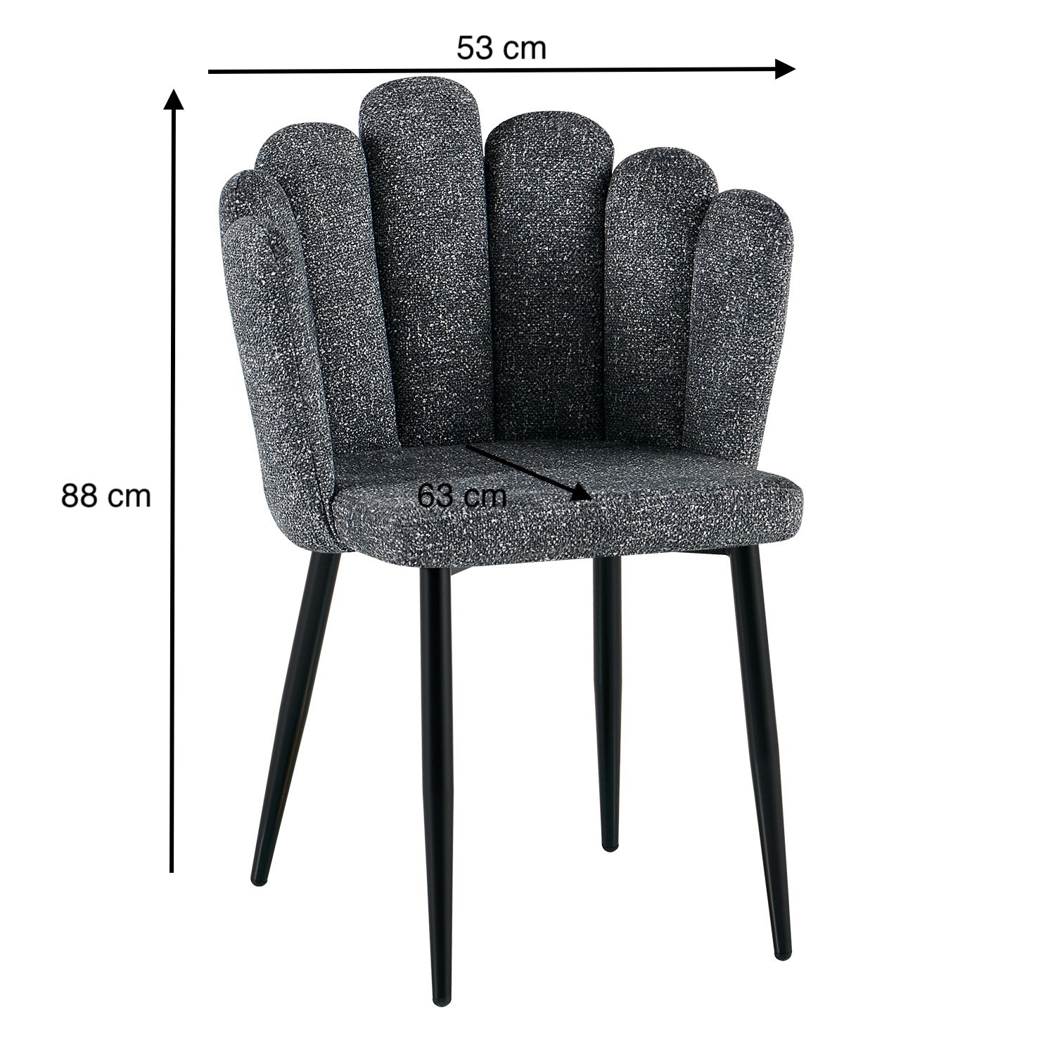 Silla Comedor Helen Microfibra Plomo