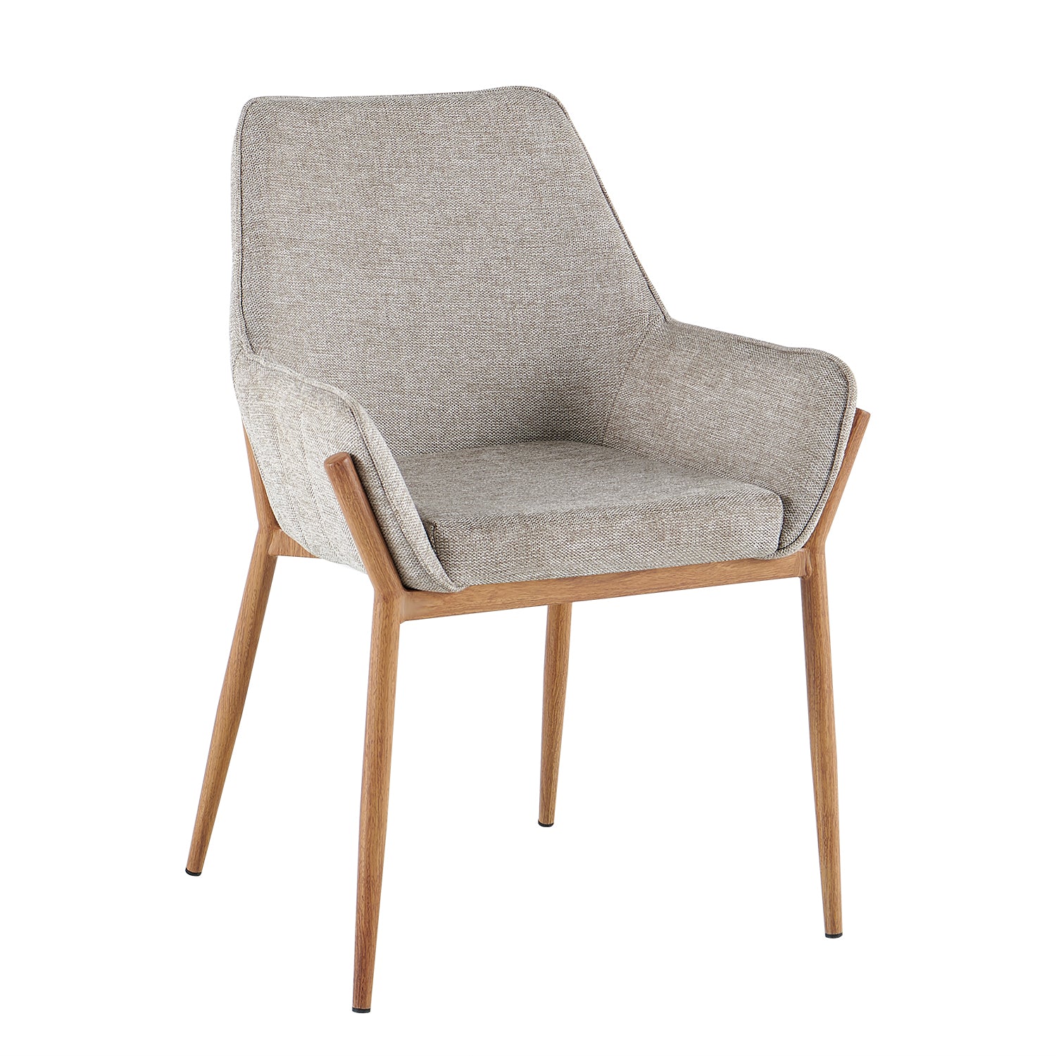 Silla Comedor Ventury Microfibra Beige, Natural