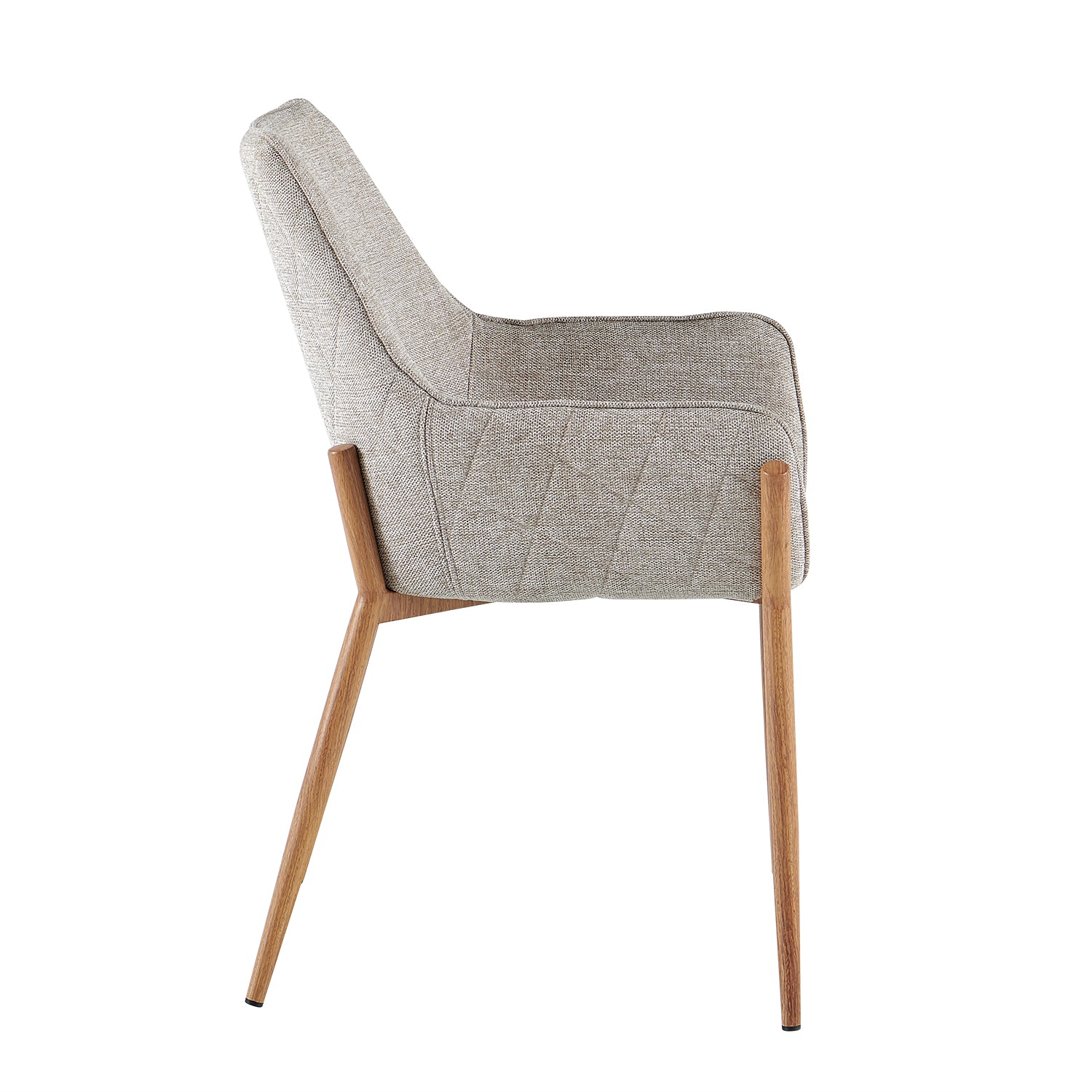 Silla Comedor Ventury Microfibra Beige, Natural