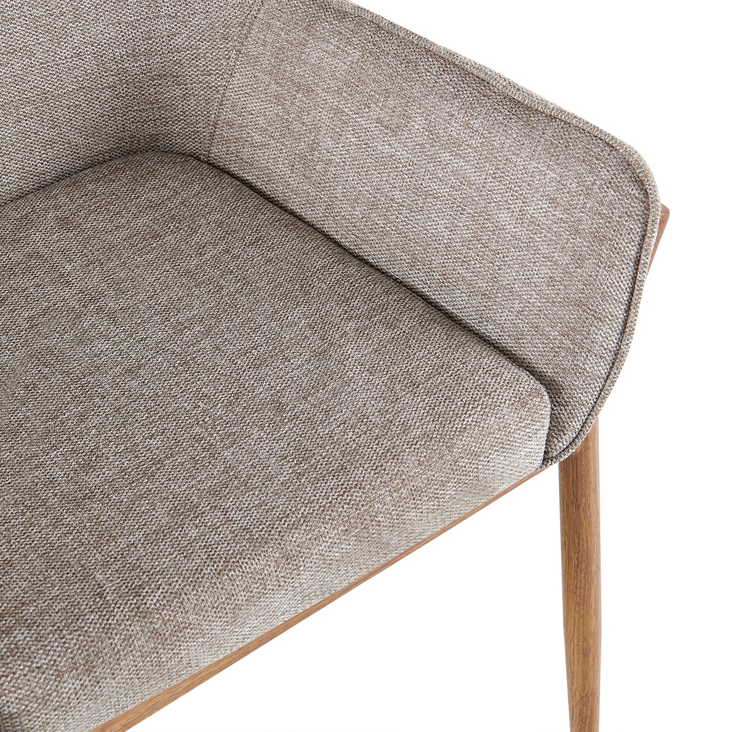 Silla Comedor Ventury Microfibra Beige, Natural