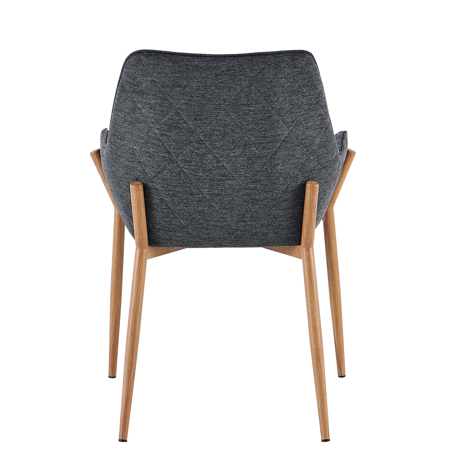 Silla Comedor Ventury Microfibra Plomo, Natural
