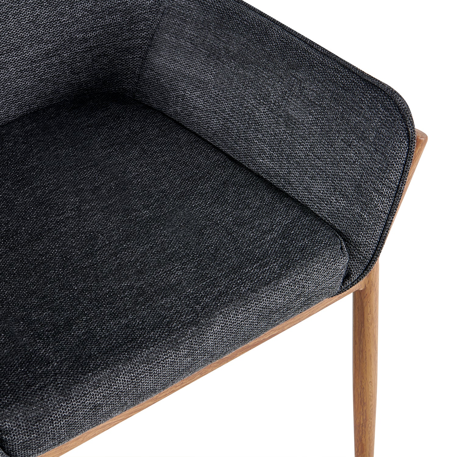 Silla Comedor Ventury Microfibra Plomo, Natural