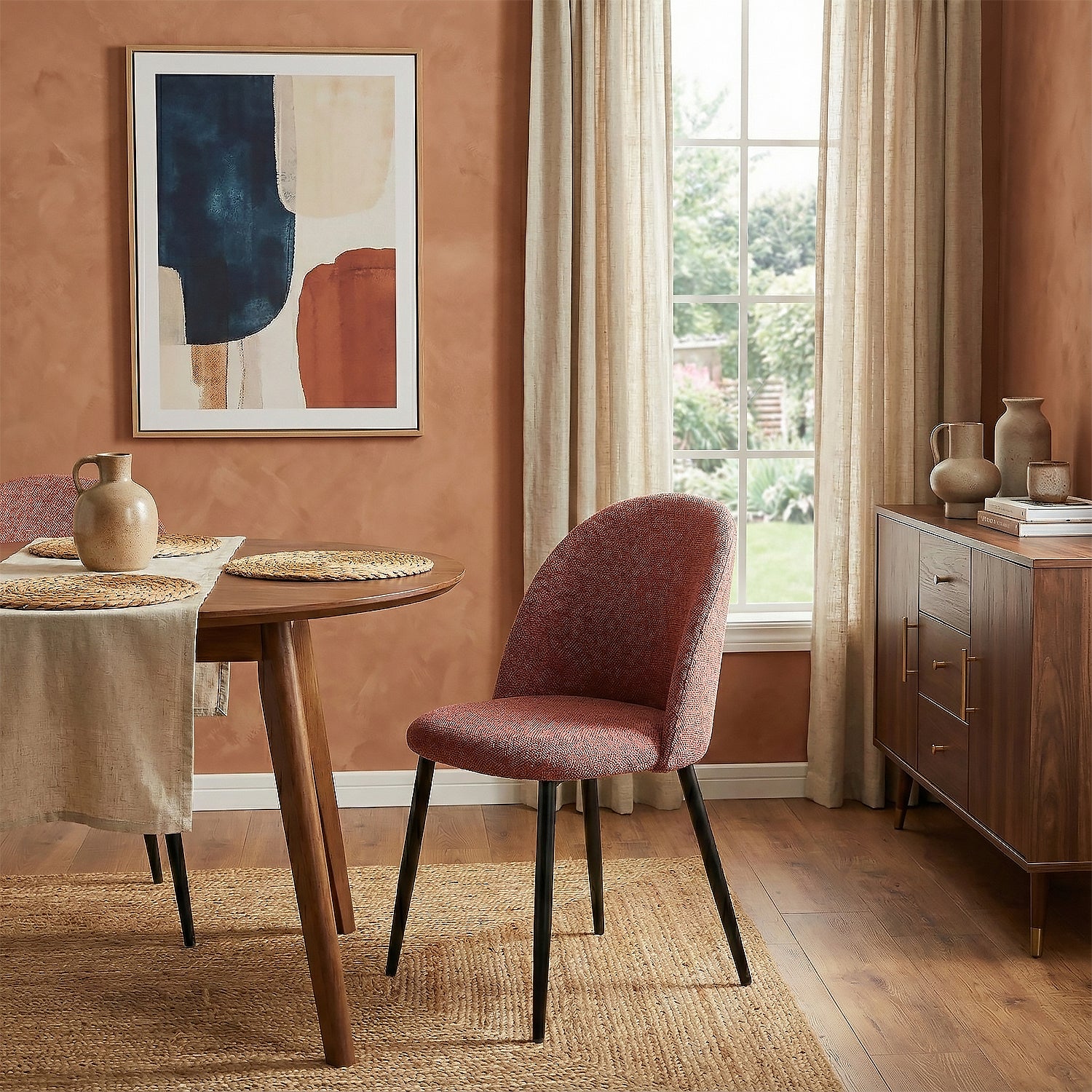 Silla Comedor Viena Lino Rosa