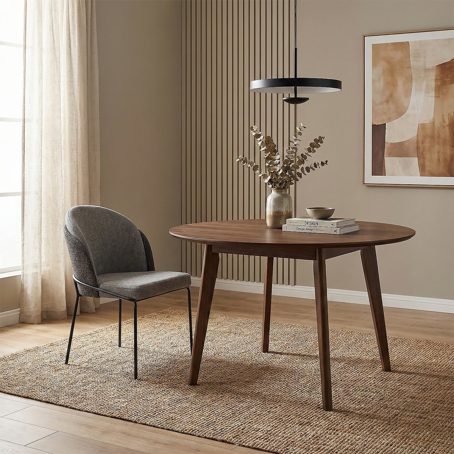 Silla Comedor Quina Microfibra Gris