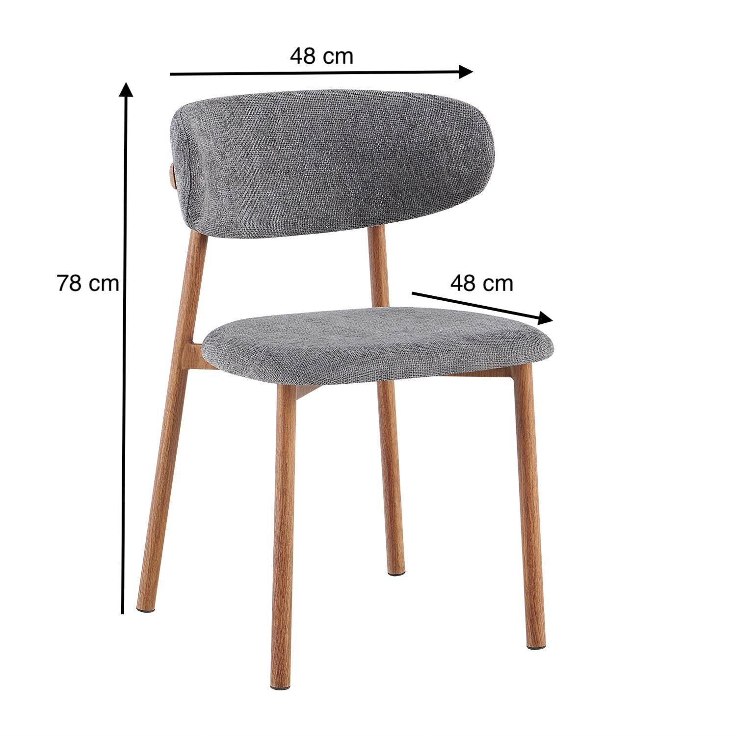 Silla Comedor Zajar Lino Gris