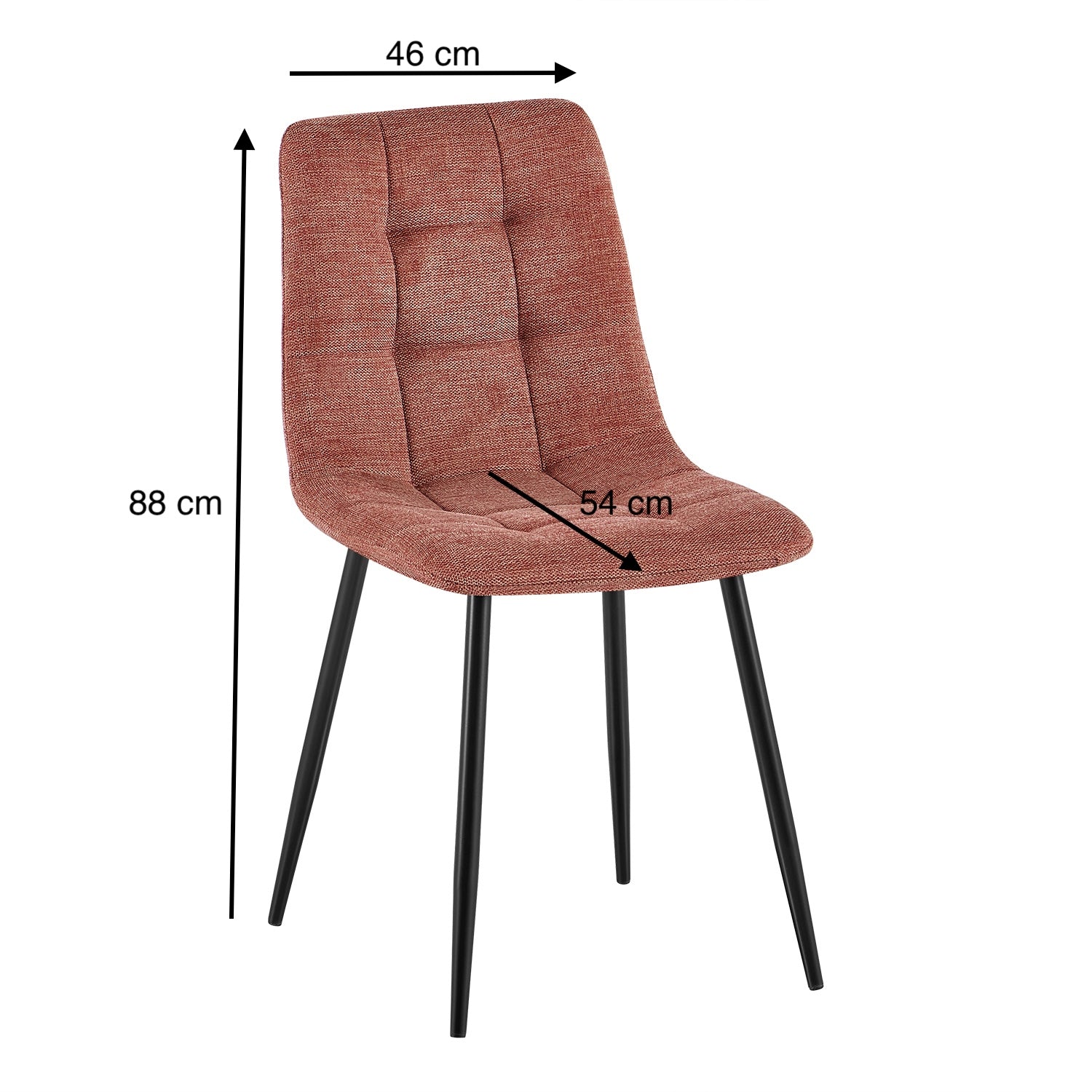 Silla Comedor Luciana Lino Rosa