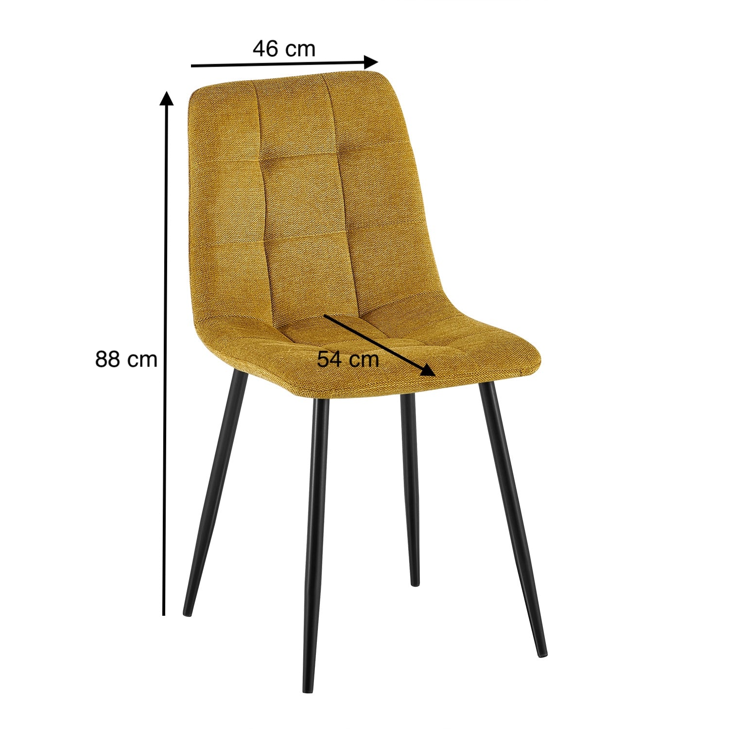 Silla Comedor Luciana Lino Mostaza